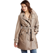 Ak Anne Klein Womens Double Breasted Basic Trench Mushroom - Jacket - coats - $130.00 