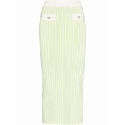 Alessandra Rich striped fitted midi skir - スカート - $635.00  ~ ¥71,468