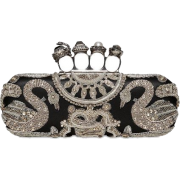Alexander McQueen blacksilver clutch - 女士无带提包 - 