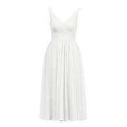 Alicepub A-Line Tulle Bridesmaid Dresses Tea Length Party Evening Dress Sleeveless - Obleke - $59.99  ~ 51.52€