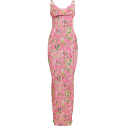 Amazon Pink Floral Print Dress - Obleke - 
