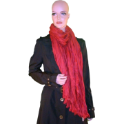 Authentic Burberry Crimson Red Crinkle Cashmere Scarf - Шарфы - $895.00  ~ 768.70€