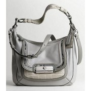 Authentic Coach Grey Leather Spectacular Kristin Hobo Handbag 16803 - Torbe s kopčom - $358.00  ~ 307.48€