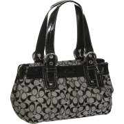 Authentic Coach Signature Soho Pleated Tote Bag Black White 13742 - Borse - $358.00  ~ 307.48€