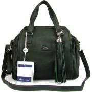 BRUNO ROSSI Italian Shoulder Bag Handbag Purse in Green Leather - Hand bag - $469.00 