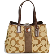 COACH SIGNATURE C KHAKI MAHOGANY CARRYALL/ SATCHEL 13533 - Borse - $328.00  ~ 281.71€