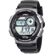 Casio Men's AE1000W-1BVCF Silver-Tone and Black Digital Sport Watch - Watches - $24.95 