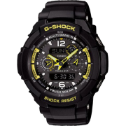 Casio Men's GW3500B-1A G-Shock Aviator Series Analog-Digital Black and Yellow Watch - Watches - $260.00 