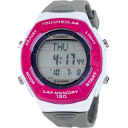 Casio Women's LWS200H-4ACF Solar Runners 120-Lap Grey and Pink Digital Sport Watch - Watches - $39.95 