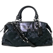 Coach Ashley Grey/Black Sateen Signature Large Satchel Bag 15440 - Borse - $329.99  ~ 283.42€