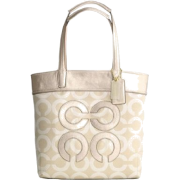 Coach Audrey Op Art Lurex Leigh North South Tote 17035 (Khaki/Gold) - Borse - $258.00  ~ 221.59€