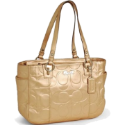 Coach Gold Embossed Gallery Zip East West Tote Bag - Coach 17727GLD - Borse - $229.99  ~ 197.53€