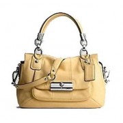 Coach Kirstin Leather Convertiable Satchel Handbag Bag Tote 16800 Yellow - Hand bag - $358.00 