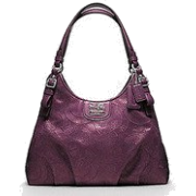 Coach Madison Stitched Maggie Shoulder Bag Purse Tote 18766 Plum - Borse - $349.00  ~ 299.75€