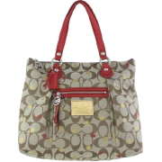 Coach Poppy Signature Lurex Glam Tote Secret Admirer Khaki - Borse - $199.99  ~ 171.77€