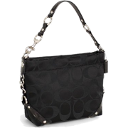 Coach Signature 24cm Sateen Carly Shoulder Bag Purse Tote Black - Borse - $279.99  ~ 240.48€