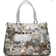 Coach Signature Poppy Pop C Glam Tote Khaki Multi - Borse - $269.99  ~ 231.89€