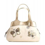 Coach Straw Lexi Rhinestone Butterfly Ergo Satchel Bag Purse Tote 16584 Natural Gold - Hand bag - $428.00 