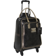 GUESS Travel Satin Boudoir 20" 4 Wheel Spinner Black Multi - Travel bags - $179.99 