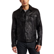 Levis Men's Washed Leather Trucker - Jacket - coats - $299.99 