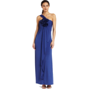 Maxandcleo Womens Shoulder Front Ruffle Gown - ワンピース・ドレス - $99.22  ~ ¥11,167