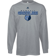 Memphis Grizzlies Grey adidas True Logo Long Sleeve T-Shirt - Long sleeves t-shirts - $18.99 