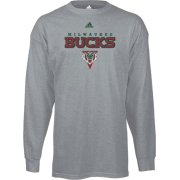 Milwaukee Bucks Grey adidas True Logo Long Sleeve T-Shirt - Long sleeves t-shirts - $18.99 
