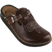 OKLAHOMA Natural Cork and Leather Clogs with Shearling, Tatami licensed by Birkenstock - Sandals - $44.95  ~ £34.16