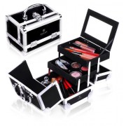 Shany Cosmetics Black Makeup Train Case with Mirror, 48 Ounce - Maquilhagem - $25.00  ~ 21.47€