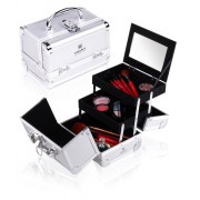 Shany Cosmetics White Makeup Train Case with Mirror, 48 Ounce - Cosmetica - $25.00  ~ 21.47€