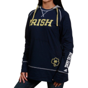 adidas Notre Dame Fighting Irish Ladies Navy Blue Long Sleeve Hoody T-shirt - Long sleeves t-shirts - $44.95 