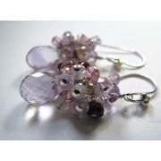 Amethyst Spinel Topaz Cluster Earrings - My photos - $49.00 