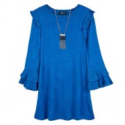 Amy Byer Girls' Bell Sleeve Fuzzy Knit A-line Dress - Obleke - $26.54  ~ 22.79€