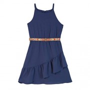 Amy Byer Girls' Big Sleeveless Dress with Assymetical Ruffle - Dresses - $13.95  ~ £10.60