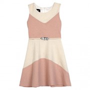 Amy Byer Girls' Big Sparkle Fit and Flare Colorblock Dress - ワンピース・ドレス - $20.50  ~ ¥2,307