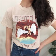 Angel sunset print T-shirt women white short sleeve shirt - Košulje - kratke - $25.99  ~ 165,10kn