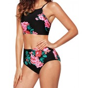 Angerella Womens Retro Classic Crop Top Bikini Two Piece Swimsuit Banded Swimwear - Kostiumy kąpielowe - $59.99  ~ 51.52€