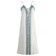 Anna-Kaci Casual Caftan Boho Embroidered Long Maxi Swimsuit Cover up Beach Dress - Haljine - $49.99  ~ 317,57kn