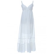Anna-Kaci Womens Adjustable Spaghetti Strap Sleeveless Long Lace Boho Maxi Dress - sukienki - $44.99  ~ 38.64€