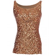 Anna-Kaci Womens Sparkle & Shine Glitter Sequin Embellished Sleeveless Round Neck Tank Top - Košulje - kratke - $34.99  ~ 222,28kn