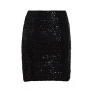 Anna-Kaci Womens Vegas Night Out Sleek Stretch Shiny Sequin Mini Pencil Skirt - Saias - $37.99  ~ 32.63€