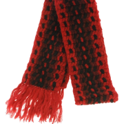Anne Klein AK Knit Scarf Black/Crimson - Scarf - $39.93 