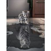 Art cat illusion - Zwierzęta - 