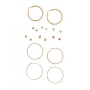Assorted Hoop and Stud Earrings Set - Brincos - $5.99  ~ 5.14€