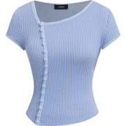 Asymmetrical Tee Blue - Majice - kratke - 