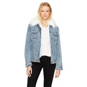 Avec Les Filles Women's Denim Trucker Jacket With Detachable Faux Fur Lining - Outerwear - $42.87  ~ ¥287.24