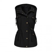 BBX Lephsnt Women's Military Anorak Hoodie Vest/jackets with Drawstring - Chaquetas - $29.99  ~ 25.76€
