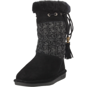 BEARPAW Women's Constantine Boot Black/Silver Metallic Knit - Сопоги - $38.08  ~ 32.71€