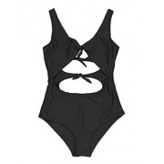 BMJL Women's High Waisted Swimsuit One Piece Bathing Suit Tie Knot High Cut Swimwear - Swimsuit - $27.99 