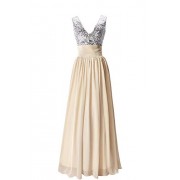Babyonline Women Chiffon Long Prom Dress 2019 Sequin Homecoming Gown - Dresses - $45.99 